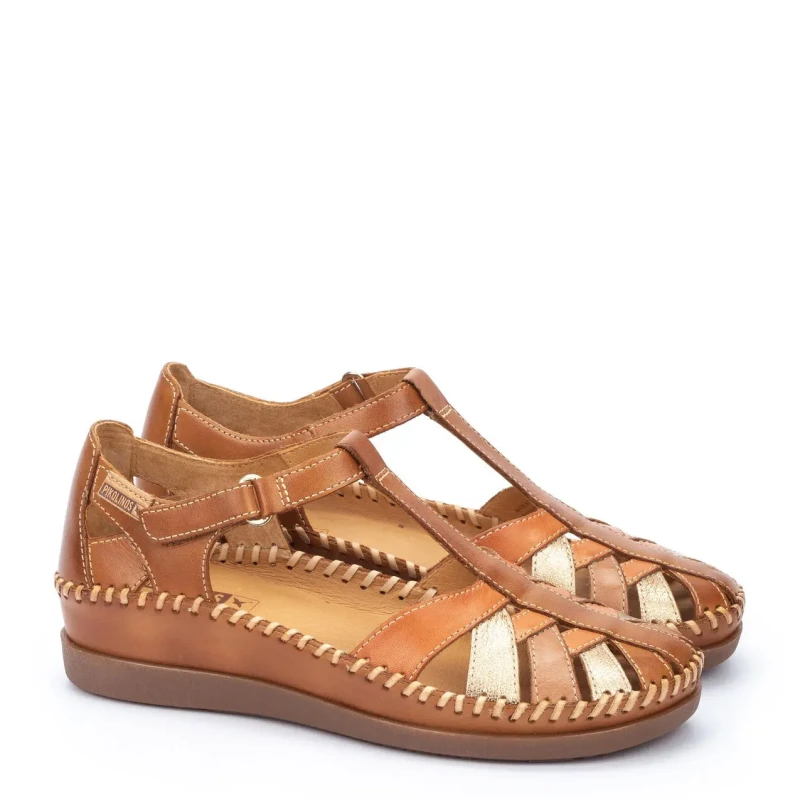 Image of Pikolinos Cadaques W8K-0705 Leather Womens Comfort Sandals - Brandy - Size:UK 6-6.5