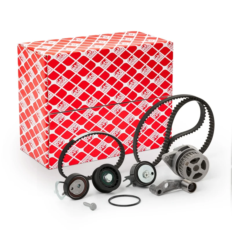 Image of FEBI BILSTEIN Water Pump + Timing Belt Kit Number of Teeth: 58 45131 VW,AUDI,SEAT,Golf IV Schragheck (1J1),Golf IV Variant (1J5),Lupo (6X1, 6E1)