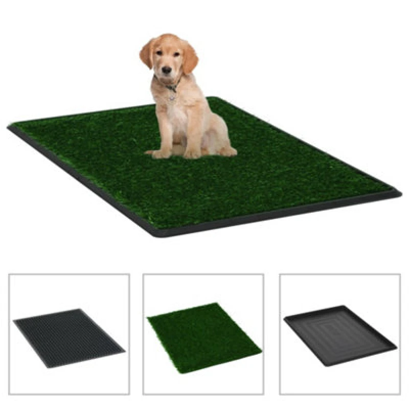 Image of VIDAXL Vidaxl - Pet Toilets 2 pcs with Tray & Faux Turf Green 76x51x3cm wc 8719883667409