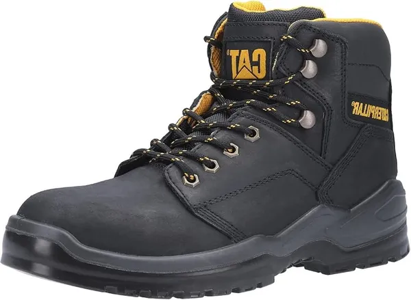 Image of Caterpillar Mens Striver Lace Up Injected Safety Boots UK Size 13 (EU 47) BLACK CAT727-BLACK-13