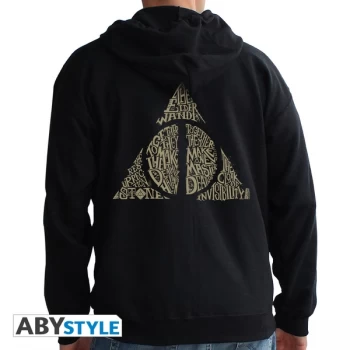 Image of Harry Potter - Deathly Hallows Mens Medium Hoodie - Black