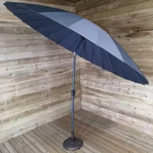 Image of Koopman - 3.25m Aluminium Parasol Grey with Crank & Tilt Mechanism for Garden or Patio