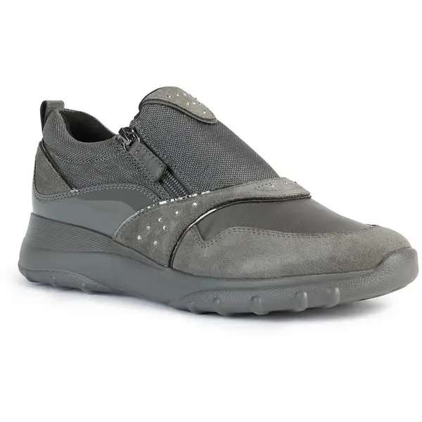Image of Geox Womens Alleniee Breathable Zip Up Trainers Shoes - UK 7 Grey female GDE2578DKG7