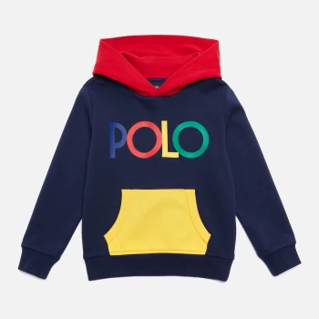 Image of Polo Ralph Lauren Boys' Retro Logo Hoody - Newport Navy Multi - 8 Years