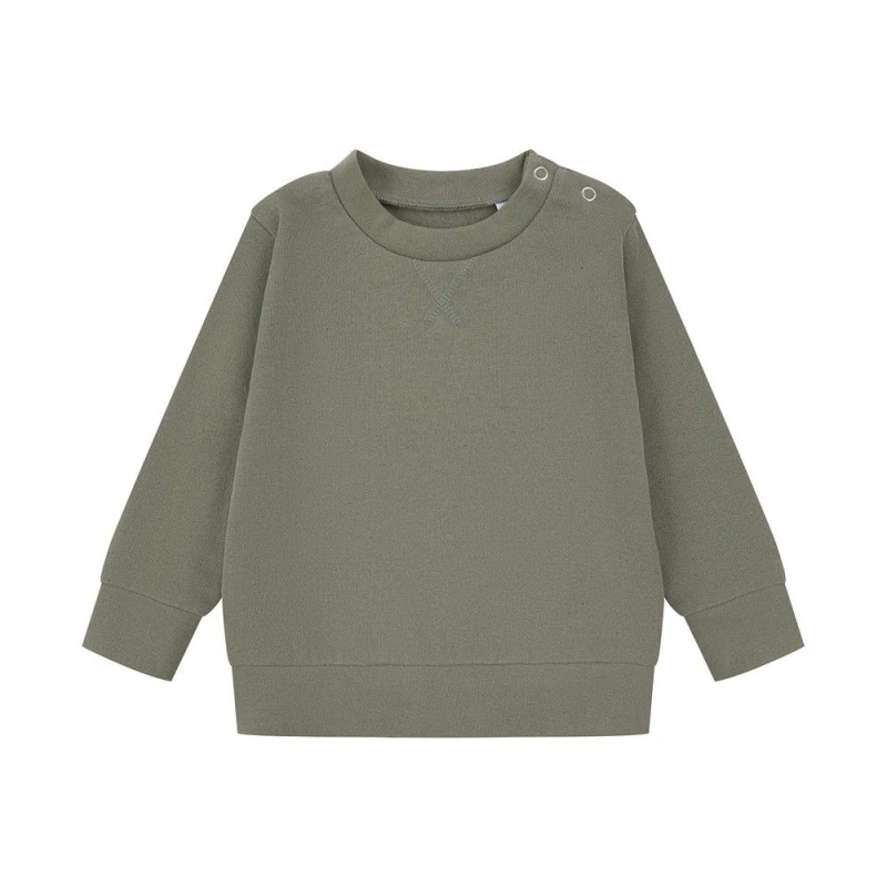 Image of Larkwood Plain Sweatshirt in Khaki Size: 2-3 Years Khaki Unisex 2-3 Years