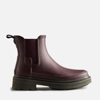 Image of Hunter Womens Refined Stitch Detail Chelsea Boots - Chestnut Crust - UK 7