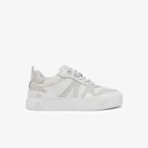 Image of Lacoste Womens L002 Leather Trainers Size 4 UK White