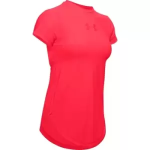 Image of Under Armour Breathe Luxe T Shirt Womens - Red