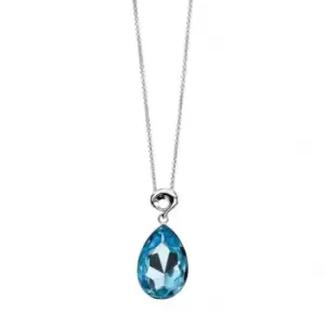 Image of Elements Silver Aquamarine Swarovski Crystal Pendant With Fancy Bale P3215TZ364N192