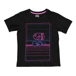 Image of Nintendo - Neon Japanese Bullet Bill Womens Medium T-Shirt - Black
