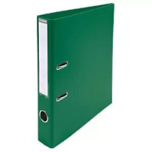Image of Exacompta Prem Touch Lever Arch File 53553E 55mm PVC, Cardboard 2 ring A4 Green Pack of 10