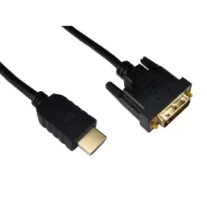 Image of Cables Direct 1m HDMI to DVI-D Single Link Cable