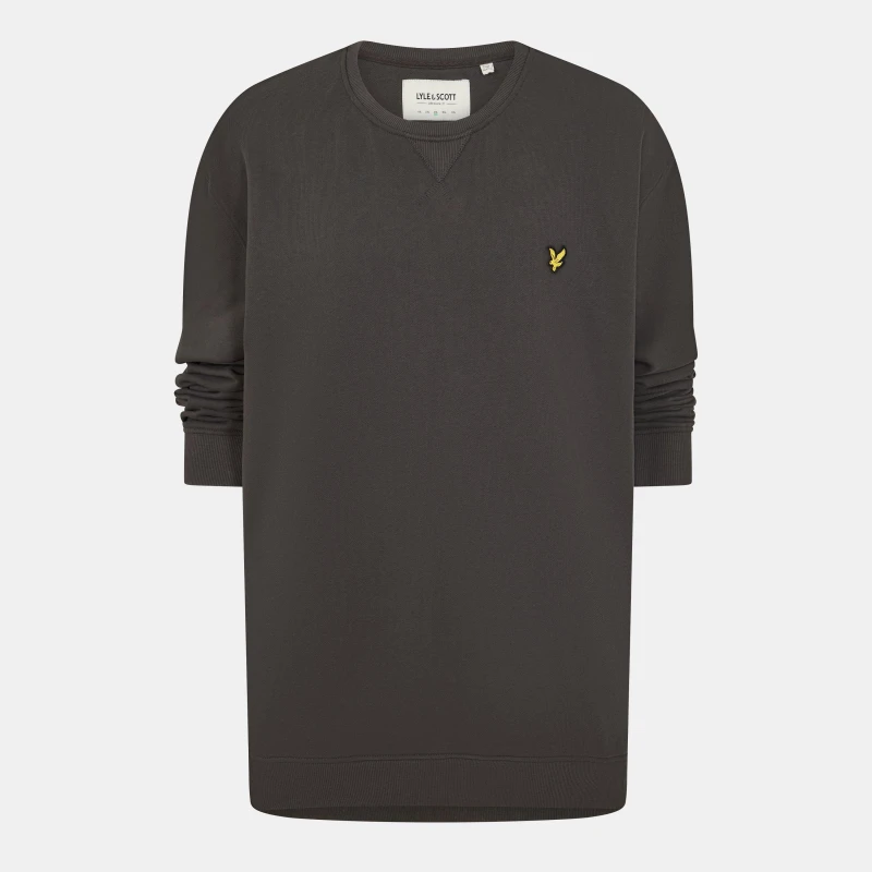 Image of Lyle and Scott Mens Crew Sweatshirt Gunmetal W635 male 3XL