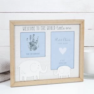 Image of Petit Cheri Hand Print & Photo Frame - Blue