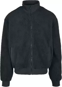 Image of Urban Classics Boxy Sherpa Jacket, Black, Male, Jackets & Outerwear, TB4487-00007
