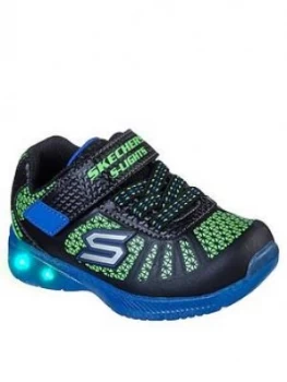 Image of Skechers Boys Toddler Light Trainer - Blue/Lime