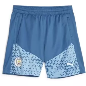Image of Puma Manchester City Training Shorts 2023 2024 Juniors - Blue