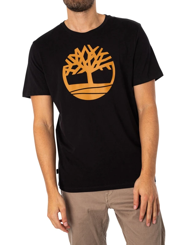 Image of Timberland Timberland Tree Logo T-Shirt Black Male S37/38 LP78601
