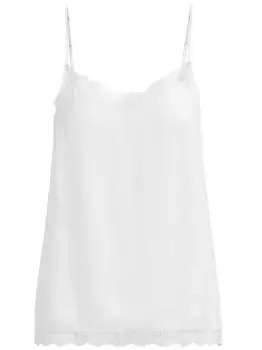 Image of VILA Lace Spaghetti Strap Top Women White