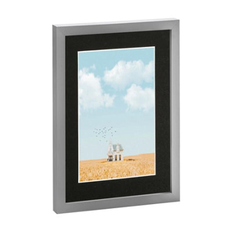 Image of Nicola Spring Photo Frame With A5 Mount - A4 (8" X 12") - Grey/black