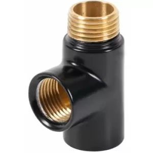 Image of T Piece Dual Fuel Conversion Towel Rail Warmer Element Radiator Black - Terma