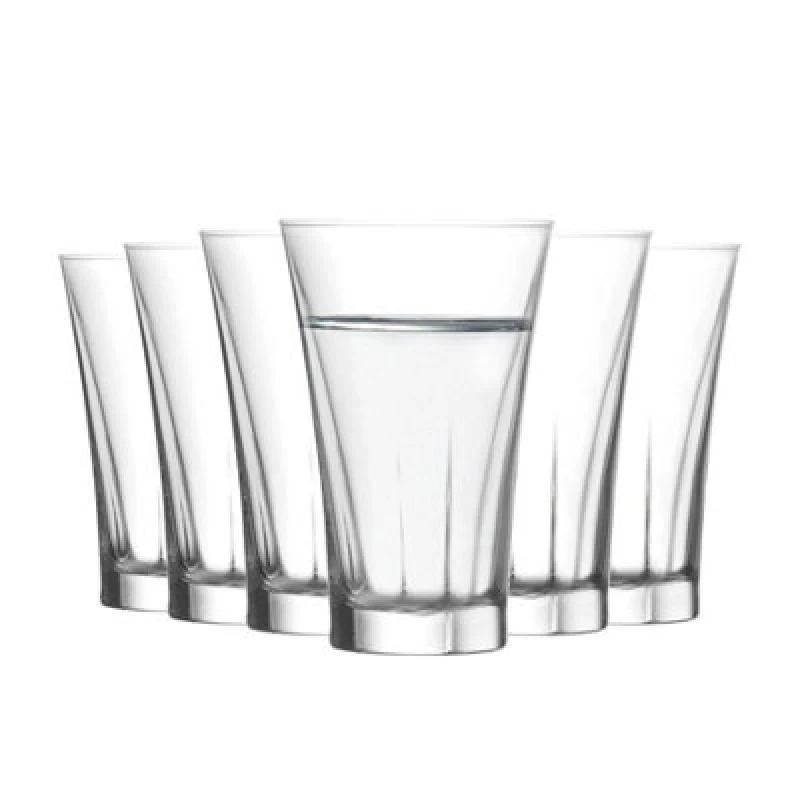 Image of LAV Truva Shot Glasses - 100ml - Clear - Pack of 6 Clear unisex