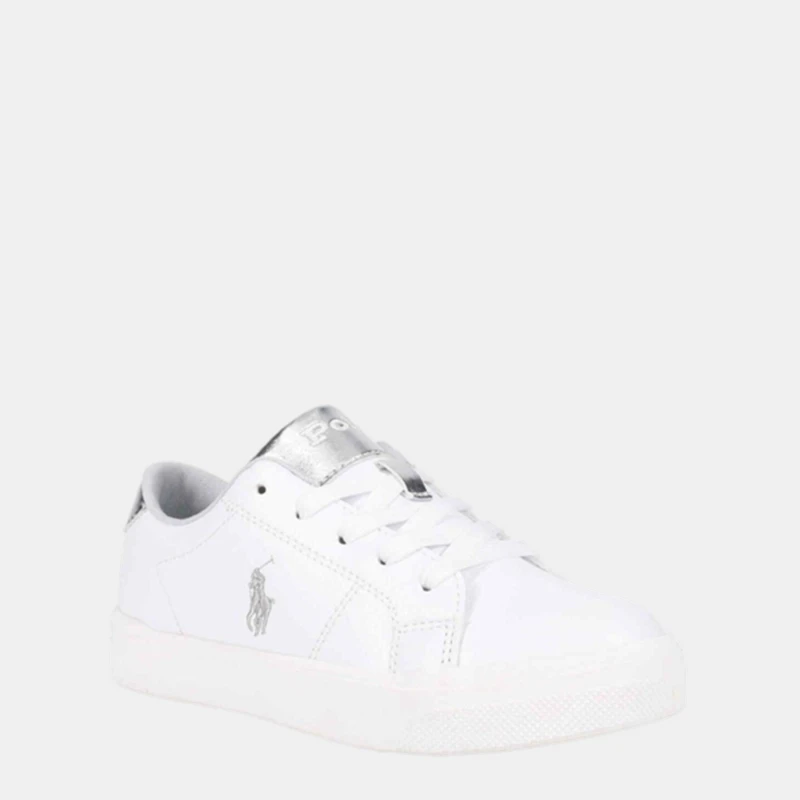 Image of Polo Ralph Lauren Boys Sutton Low-Top Trainers White Silver male C9 (27)