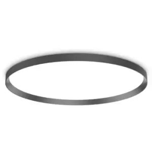 Image of Ideal Lux Lighting - Ideal Lux fly 90cm Integrated LED Semi Flush Light Black, 4000K, IP40