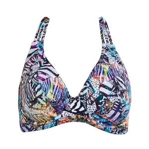 Image of Freya Hot in havana banded halter bikini top Multi Coloured