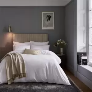 Image of Katie Piper Serenity Pleat Cotton Cover Set - White