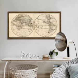 Image of Map104 Multicolor Decorative Framed MDF Painting