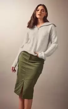 Image of Tall Cargo Midi Skirt