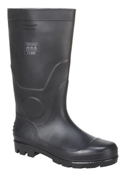 Image of Portwest PVC Non Safety Wellington Boots FW90BKR41 Colour: Black