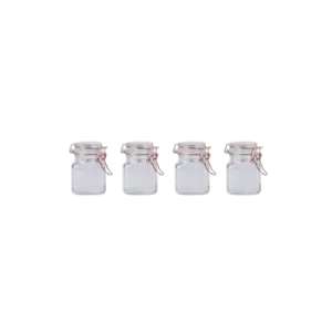Image of Sabichi Copper Clip Top Glass Jars Set 4