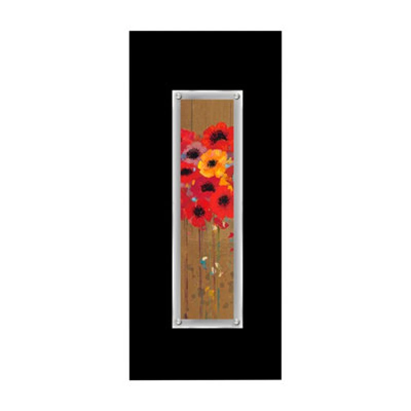 Image of Premier Housewares Poppies 2 Tall Framed Wall Art Black