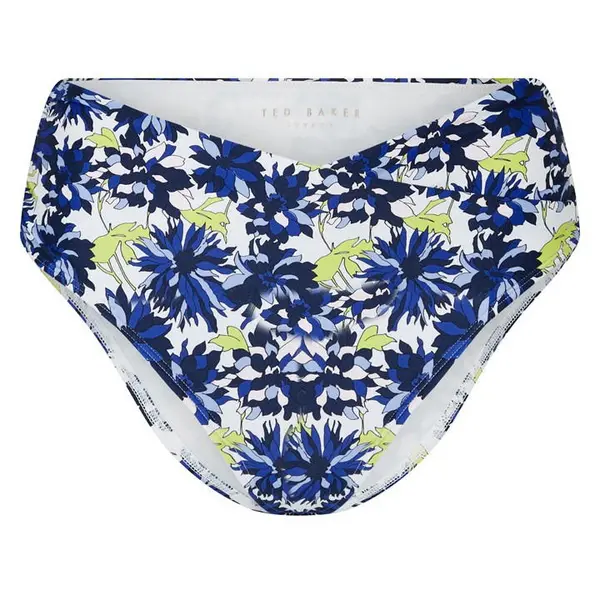 Image of Ted Baker Poppins Brief High Waisted Bikini Bottoms 8 (XS) Blue 35032718310