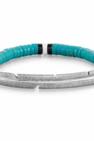 Image of Ladies Thomas Sabo Sterling Silver ETHNO FATHER BRACELET LBA0095-886-17-L17.5