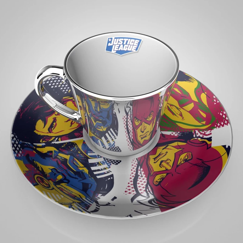 Image of Justice League Mirror Mug And Plate