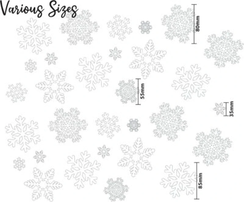Image of Xmas Haus Christmas Snowflake Window Themed Sticker Set Of 144
