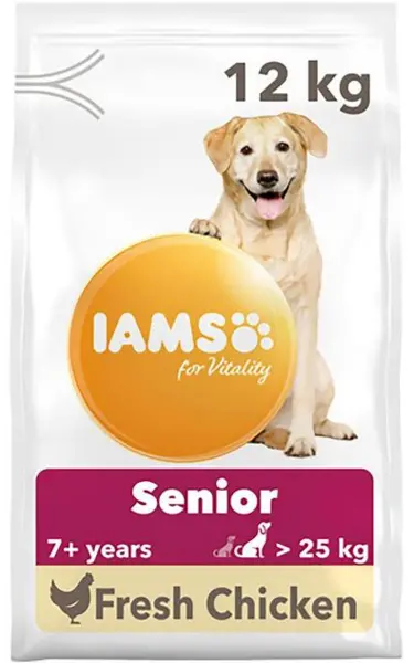 Image of Iams Vitality Senior Large Chicken Dog Food 12kg