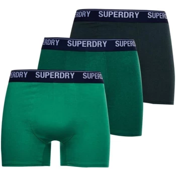 Image of Superdry 3 Pack Boxers - Green Multi 6PG