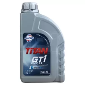 Image of TITAN GT1 FLEX C23 5W-30 ENGINE OIL LUBRICANT XTL 1 LITRE ACEA C2/C3 API SP