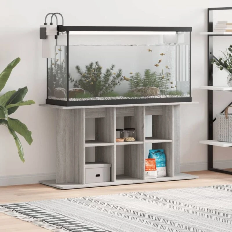 Image of VIDAXL Vidaxl - Aquarium Stand Grey Sonoma 120x40x60cm Engineered Wood 8720845417994