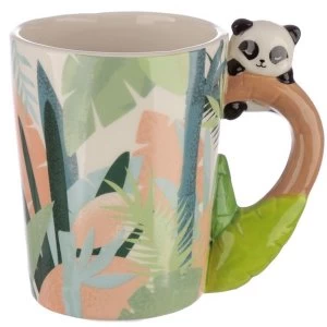Image of Panda Shaped Handle Ceramic Mug