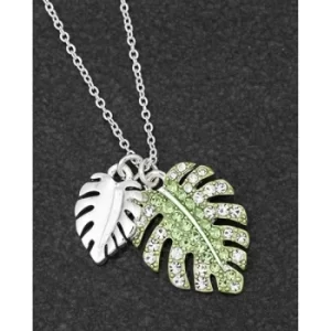 Image of Back To Nature Silver Plated Monstera Deliciosa Necklace