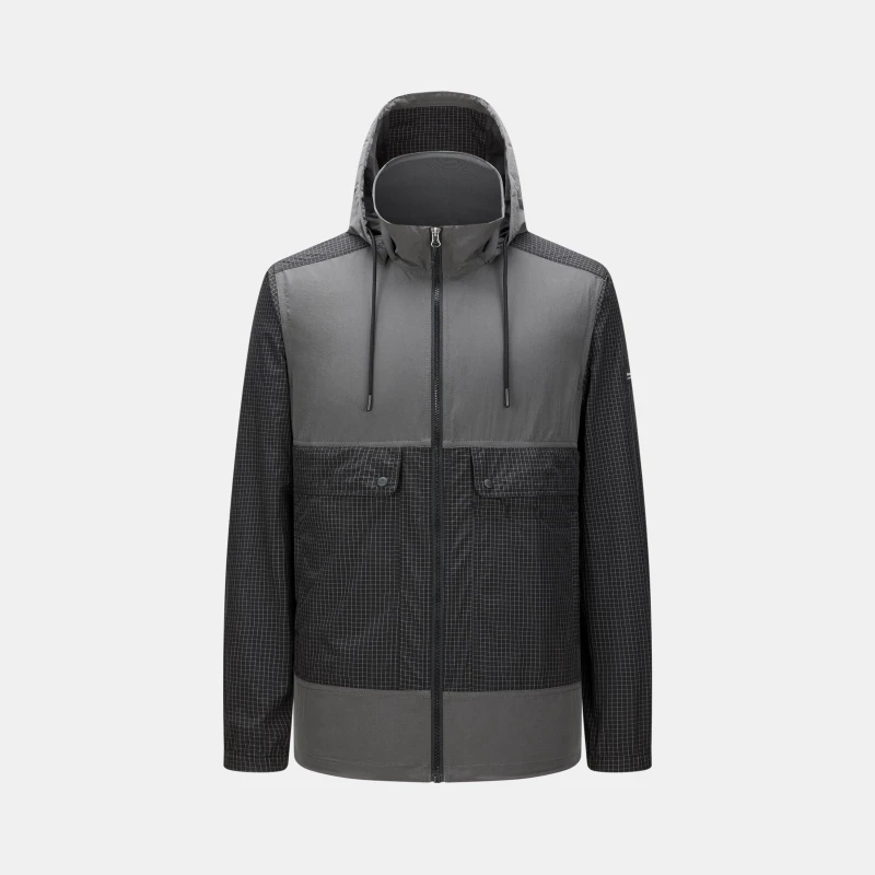 Image of Firetrap Mens Lightweight Wind Resistant Rain Anorak Black male S