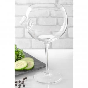 Image of Ice and Slice Balloon Copa Glass with Ice Cube Detail