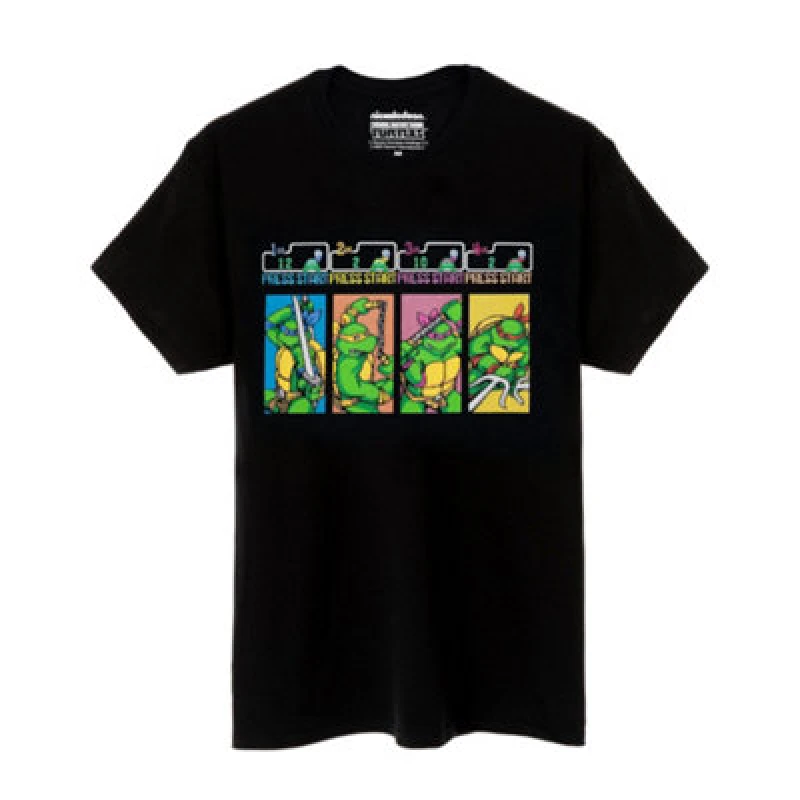 Image of (2XL) Teenage Mutant Ninja Turtles T-Shirt Mens TMNT Arcade Game Retro Top