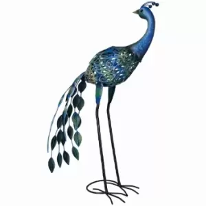 Image of Luxform Peacock Solar Metal Figure 27196