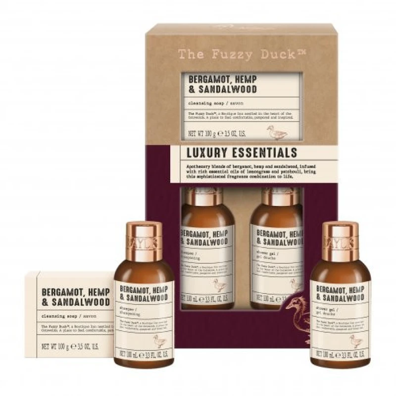 Image of Baylis & Harding The Fuzzy Duck Mens Hemp & Bergamot Luxury Daily Preening Kit Gift Set
